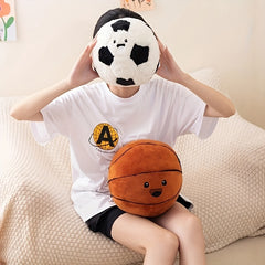 Football Plush Stuffed Ball Pillow Soft Plush Ball Durable Gift