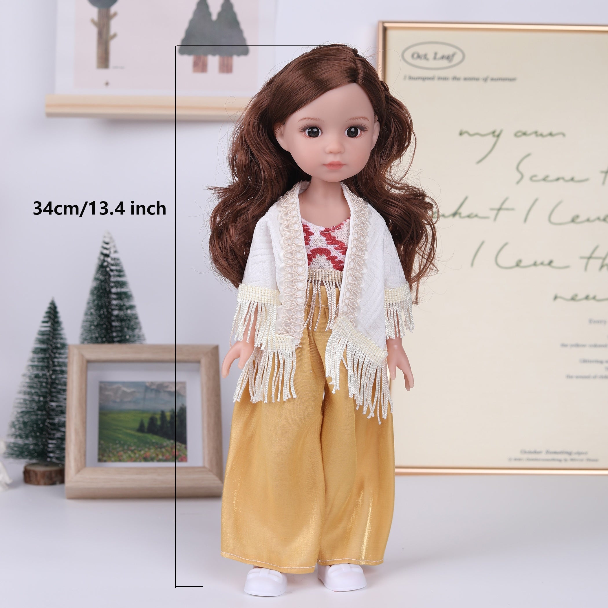 AKODEERD 13-Inch Anime Doll with Articulated Arms and Legs - Stylish Outfits