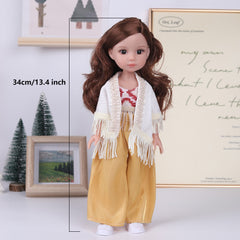 AKODEERD 13-Inch Anime Doll with Articulated Arms and Legs - Stylish Outfits