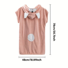 Quick Drying Hooded Bathrobe for Boys and Girls