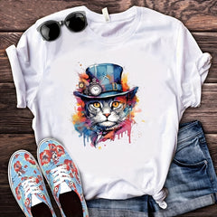 6pcs Animals DIY Iron On Transfer Stickers For T-shirts Jackets Jeans