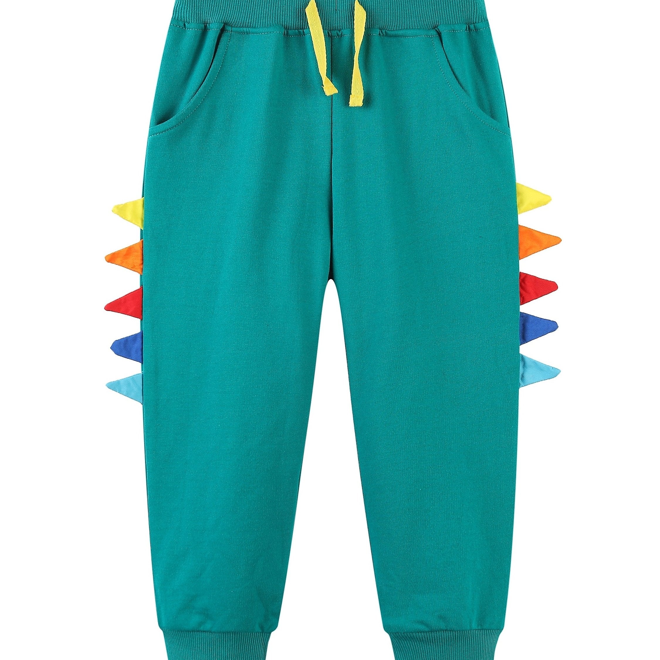 Dino Pattern Boys Active Sweatpants Jogger Sports Pants