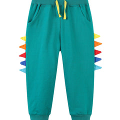 Dino Pattern Boys Active Sweatpants Jogger Sports Pants