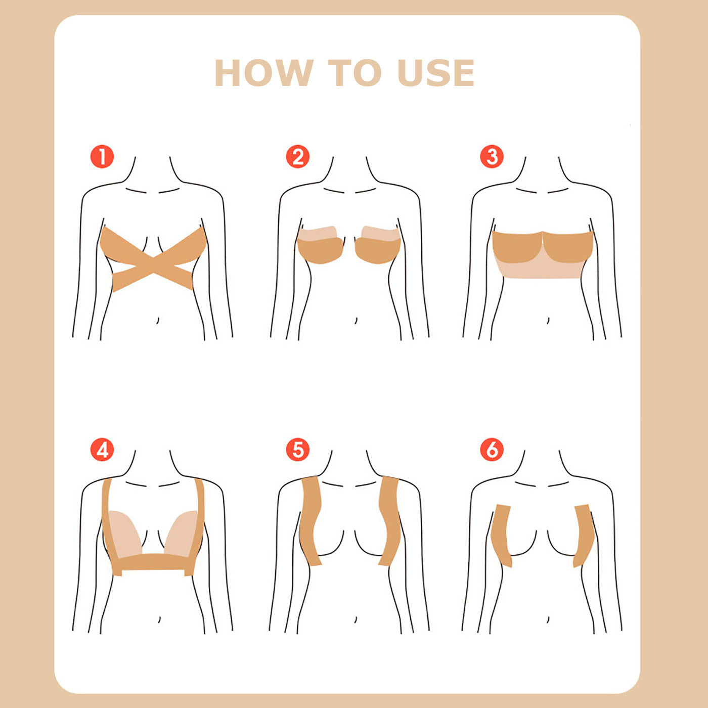 Women's Plus Lift Tape Nipple Cover Width