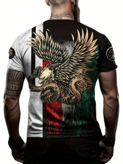 Eagle Pattern T shirt Men's Casual Round Neck Tee Shirt For Summer