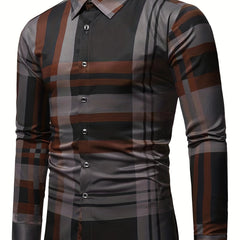 Mens Semi Formal Long Sleeve Shirt Spring/Summer