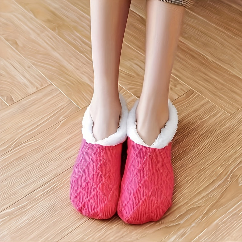Winter Plush Cotton Warm Non-slip House Shoes