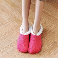Winter Plush Cotton Warm Non-slip House Shoes