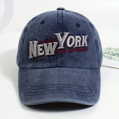 YORK Embroidery Baseball Cap Vintage Washed Distressed Cot...