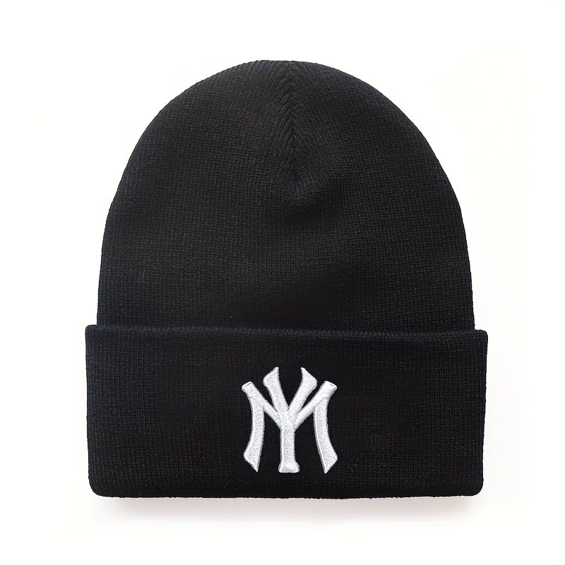 3D Embroidery Cold Hat Hip Hop Warm Knitted Hat for Men