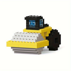Construction Building Blocks Excavator Bulldozer Roller DIY Model