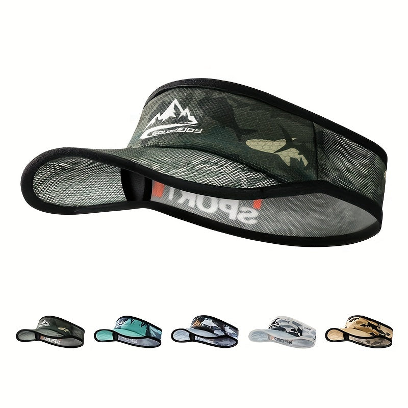 Topless Sunshade Hat Moisture Wicking Quick drying Print Hat