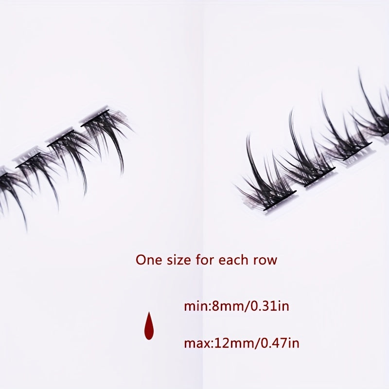 Fairy Style Cluster Eyelashes 6 Lengths 72 Clusters