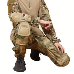 4pcs Thick Knee & Elbow Pad Set - Advanced Combat Pants & Shirts - 45-80kg