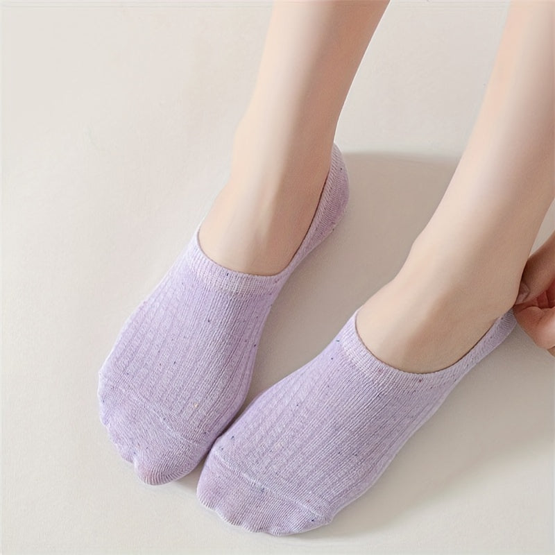 7 Pairs Lightweight Ribbed Ankle Socks Soft & Comfortable Women's Stockings