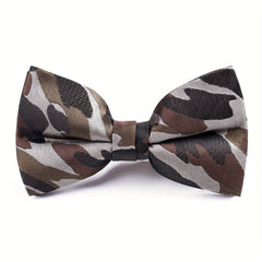 Men's Plaid Diagonal Stripe Bow Tie