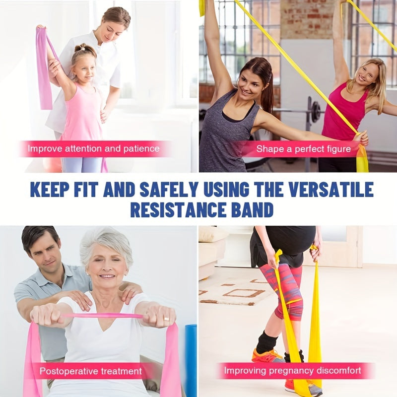 Yoga Resistance Exercise Bands Pilates Stretching Tension Band
