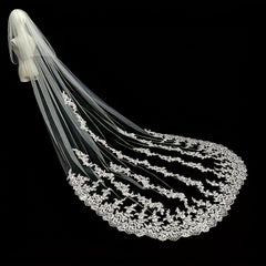 Cathedral Length Lace Bridal Wedding Veil