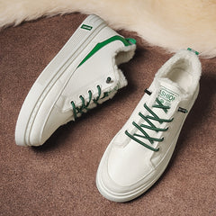 Men's Warm Fleece Skate Shoes Plush Casual Sneakers Winter