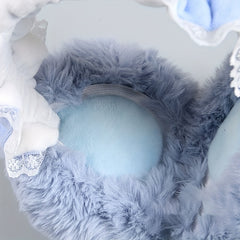Bow Lace Plush Earmuffs Female Winter Warm Ear Protection