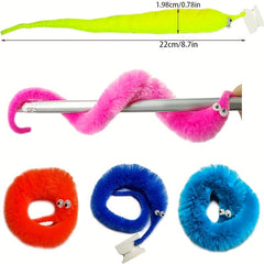10Pcs Fuzzy Worm Toys Bulk for Kids Carnival Party Favors