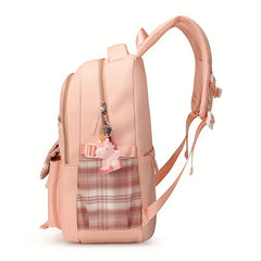 Kids Schoolbag with Spine Protection and Pendant