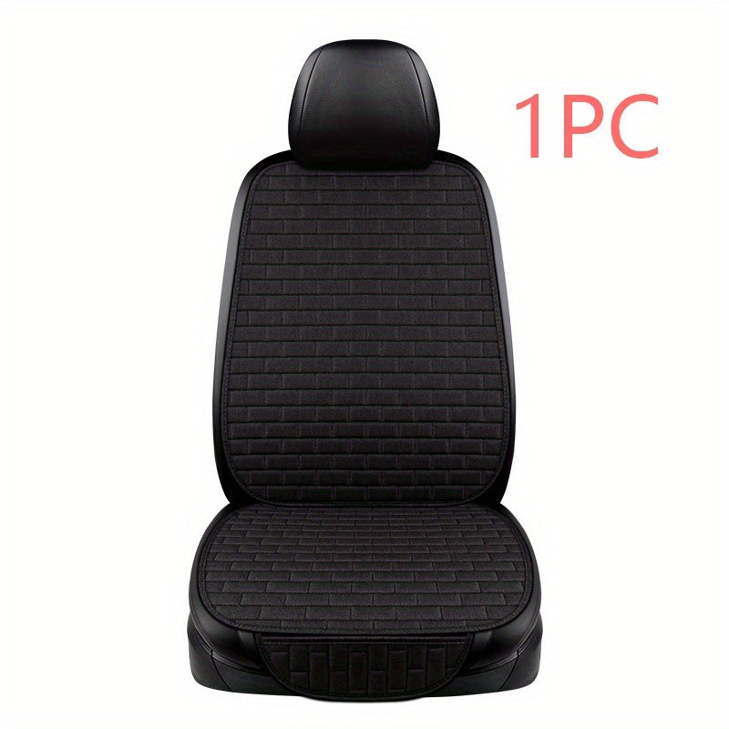 Universal Size Flax Linen Car Seat Cover Set