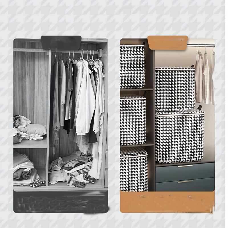 Large Folding Clothes Organizer with Zipper Handle for Bedding Storage