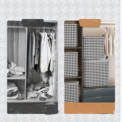 Large Folding Clothes Organizer with Zipper Handle for Bedding Storage