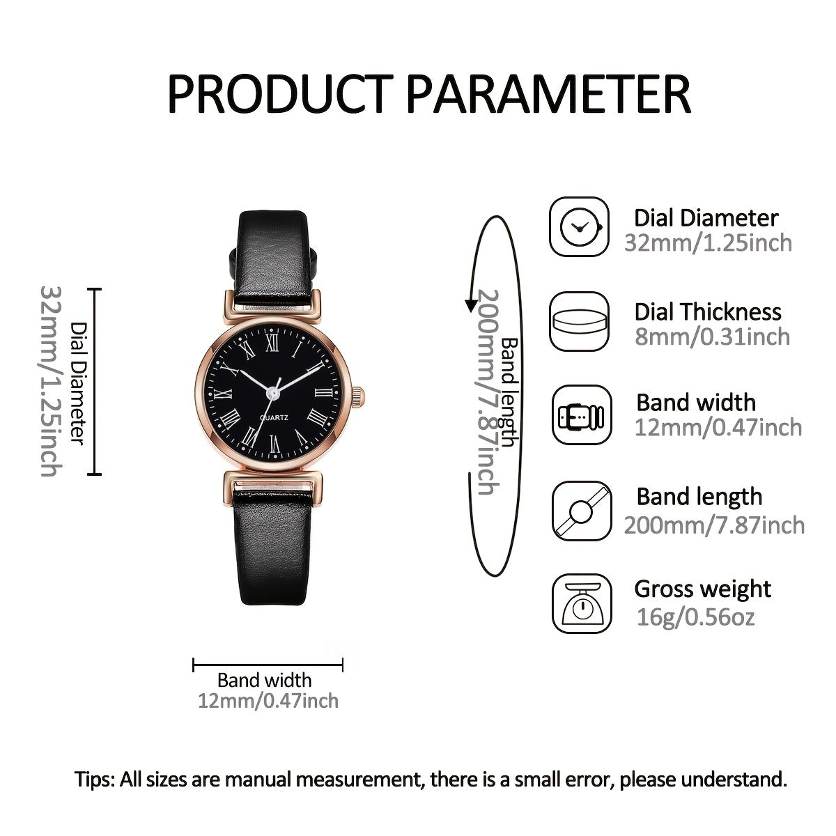 Alloy Round Watch & Heart Jewelry Set Gift for Kids