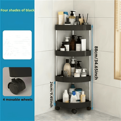 4-Tier Rolling Storage Cart for Kitchen Bathroom Laundry Room