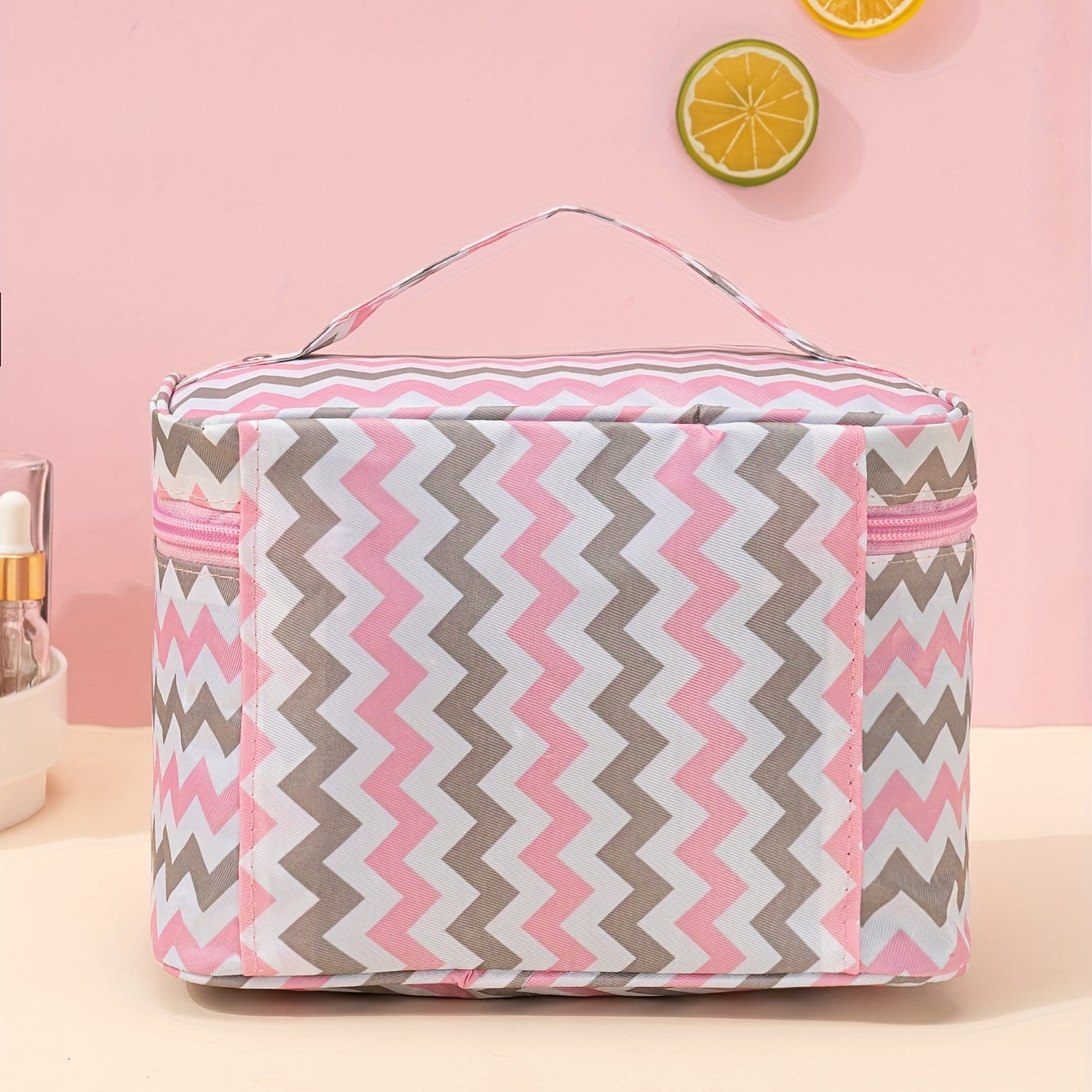 Ripple Pattern Makeup Bag Travel Toiletry Cosmetic Bag Large Capacity