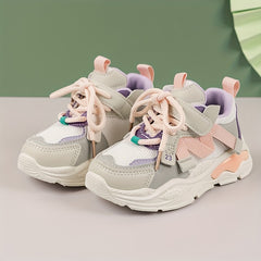 Girls' Mixed Low Top Lace Up Sneakers Lightweight Anti Slip Outdoor Shoes
