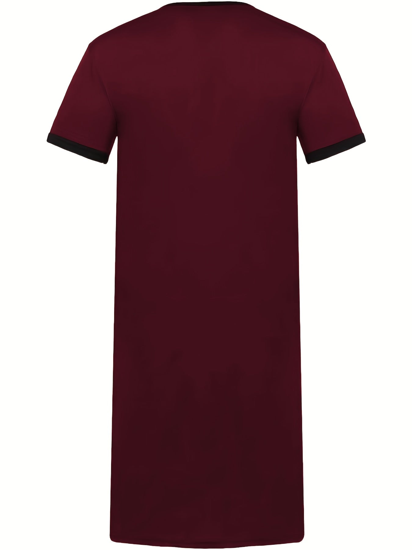 Men's Long Nightgown Thin T-shirt Loose Loungewear Pajamas Arab Robe