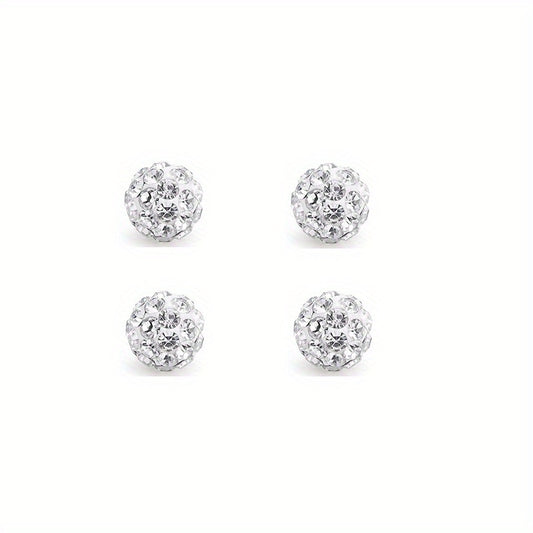 4pc Replacement Balls Spikes for Piercing Barbell 4mm 5mm 8mm CZ DIY Jewelry