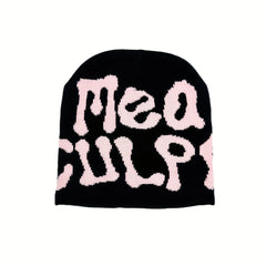 Y2K Hip Hop Candy Beanie Letter Jacquard Knit Hat