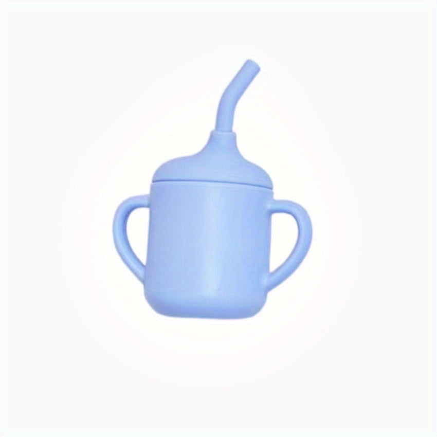 Eco Friendly Silicone Toddler Cups - Spill Proof Sippy Cup with Straw Lid