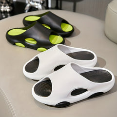 Men's Platform Slides Open Toe Slip On Soft Sole Slippers