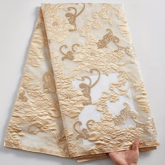 African Jacquard Lace Fabric High French Tulle Lace Brocade Fabric