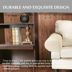 2pcs Grid Sofa Armrest Covers for Living Room Home Decor