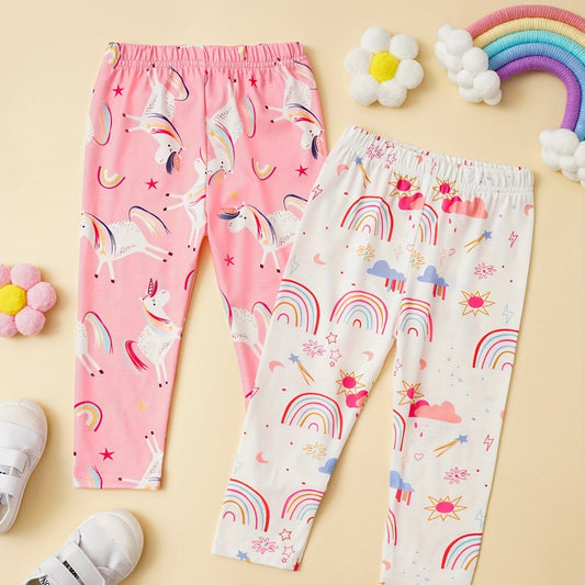 Adorable Rainbow Leggings for Your Little Princess
