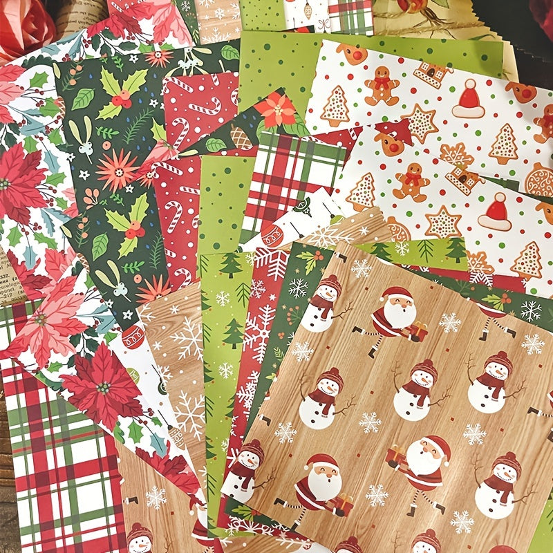 6 inch Retro Christmas Scrapbook Paper DIY Photo Album Journal Diary
