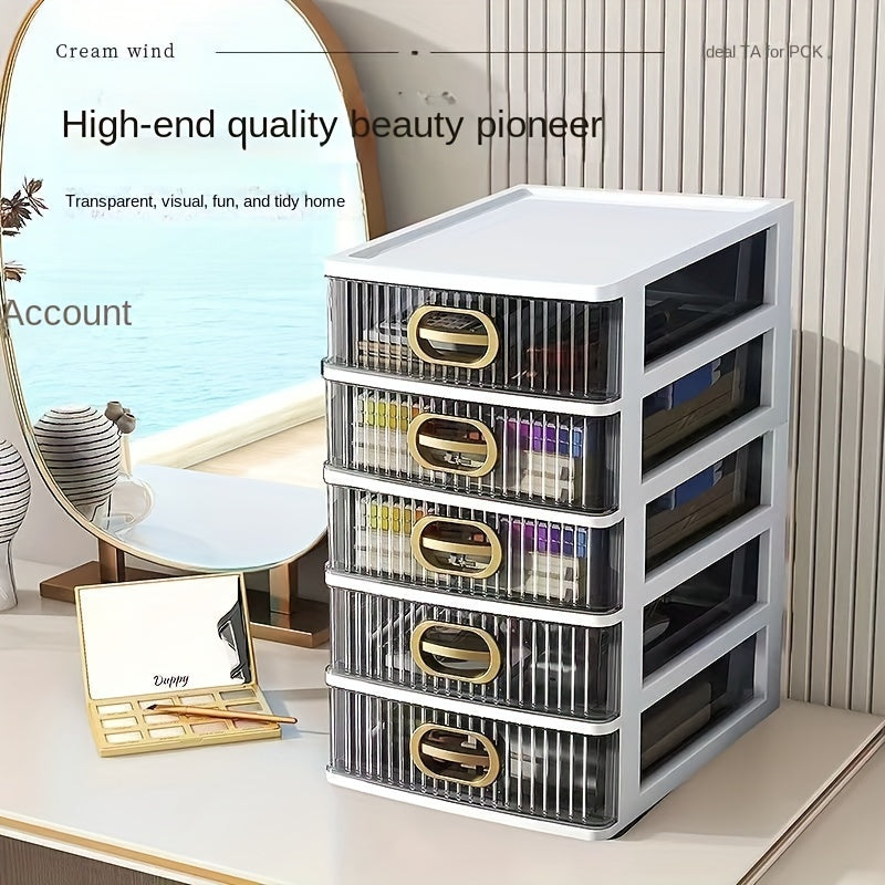 Drawer Storage Box Desk Stationery Cosmetic Organizing Cabinet