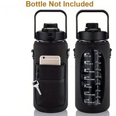 Stay Hydrated Sporty Insulated Water Bottle Carrier with Strap & Pockets