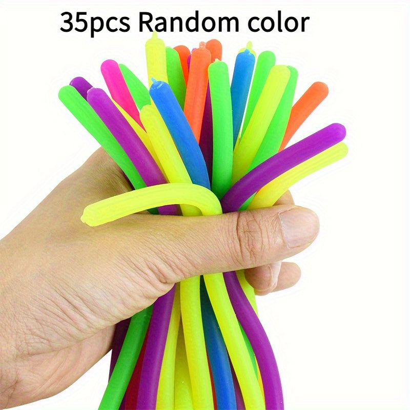Colorful Elastic Rope Noodles Party Game Reward Toy Mixed Colors Heart