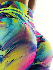 Colorful Graffiti High Waist Seamless Yoga Pants