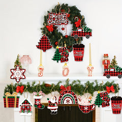 12pcs Christmas Tree Decoration Hanging Sign Christmas Party Home Decoration