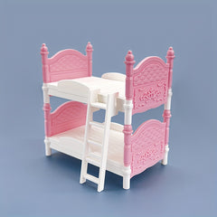 Mini Bedroom Double Bed School Dorm Model Dollhouse Accessories