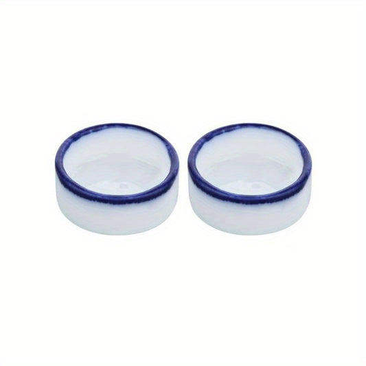 2pcs Spider Micro Water Bowls Mini Ceramic Dish For Spider Tarantula Millipede