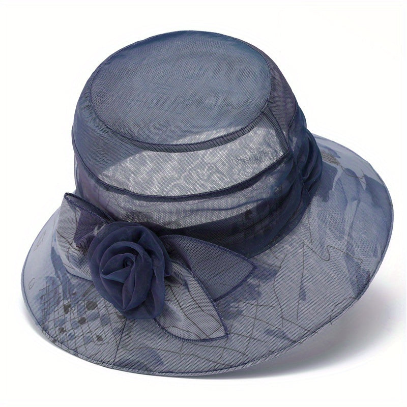 Breathable Flower Bucket Hat Lightweight Summer Basin Hat